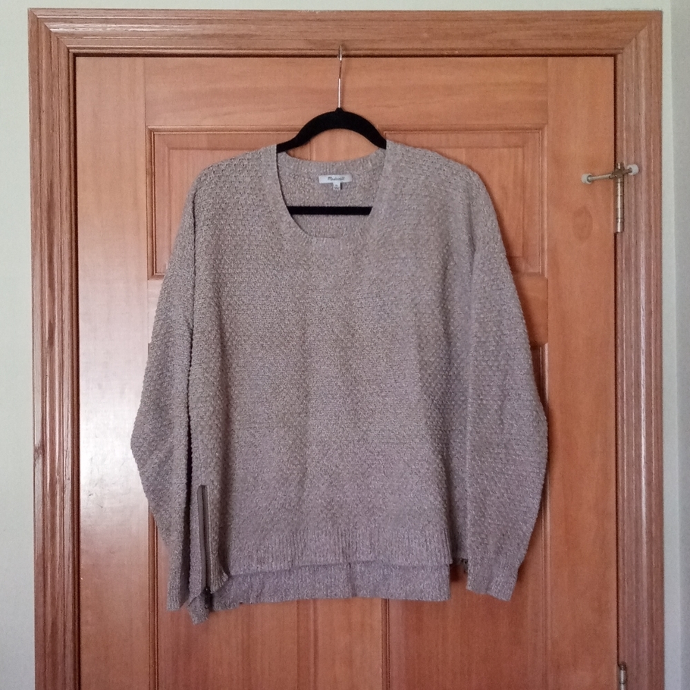 Madewell Side Zip Crew Neck Sweater